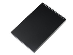 Блокнот на пружине в пластиковой обложке А5, черный