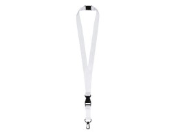 Ланъярд 2 см под сублимацию с карабином, межуровневым замком и замком обрыва, черный