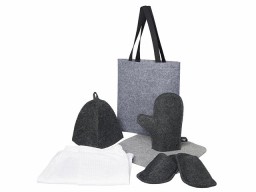 Банный набор с килтом "Healing", мужской, серый