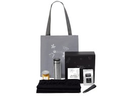 Подарочный набор «Re:f. Walk» с палантином, шоппером и термосом, черный