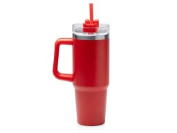 Термокружка «Крэнстон» с двойными стенками из переработанной нержавеющей стали, красный