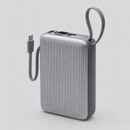 Внешний АКБ NRG Turbo Cable 20000 mAh, 22,5Вт, графит, Deppa