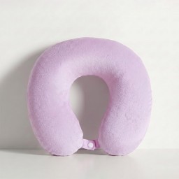 Подушка Basic из микрофибры с эффектом памяти U-shape, розовый