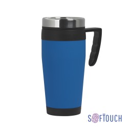 Термокружка "Австралия", покрытие soft touch, 0,4 л., зеленое яблоко , синий