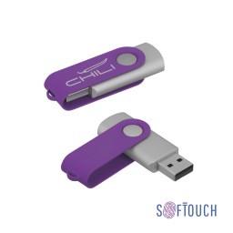 Флеш-карта "Vostok", объем памяти 16Gb, покрытие soft touch, фиолетовый