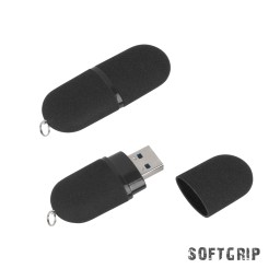 Флеш-карта "Камень" в футляре, объем памяти 32GB, покрытие soft grip , черный