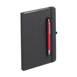 Блокнот "Magnet" с ручкой Trade на магните, с подставкой под смартфон, черный с красным