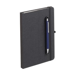 Блокнот "Magnet" с ручкой Trade на магните, с подставкой под смартфон, черный с синим