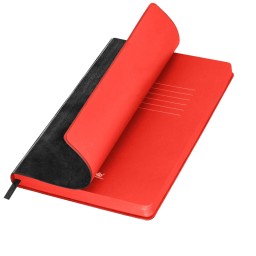 Ежедневник Ривер Сайд (River side) недатированный, черный/красный (с упаковкой, со стикерами)