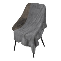 Плед Селла (Cella) вязаный, серый (без подарочной коробки)