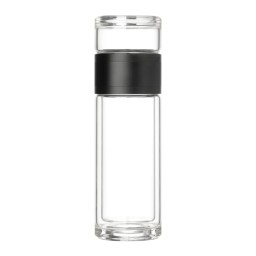 Бутылка стеклянная с двойными стенками Терсо (Terso), черная