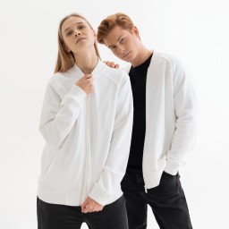 Толстовка на молнии, унисекс Торрес (Torres) белая