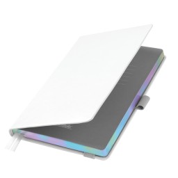 Ежедневник Гэлакси (Galaxy) недатированный, жесткая обложка, срез голограф. фольга, белый