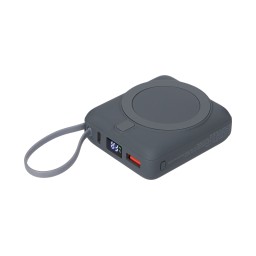 Внешний аккумулятор с подсветкой Риттер PD (Ritter PD) 10000mAh с функцией беспроводной зарядки 15W, серый