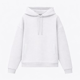 Худи релакс унисекс Баланс (Balance), с начесом, белый