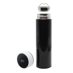 Термос Reactor duo black с датчиком температуры, черный с белым