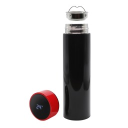 Термос Reactor duo black с датчиком температуры, черный с красным