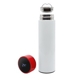 Термос Reactor duo white с датчиком температуры, белый с красным