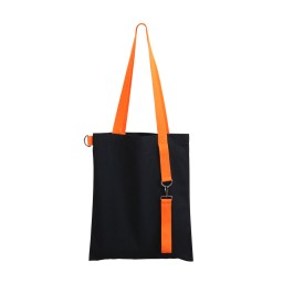 Шоппер Superbag black с ремувкой 4sb, чёрный с оранжевым