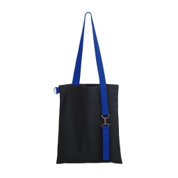 Шоппер Superbag black с ремувкой 4sb, чёрный с синим