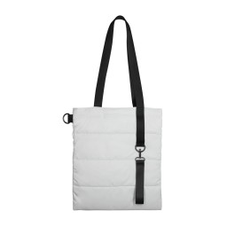 Шоппер Superbag Bubble, стёганый, без застёжки, белый с черным