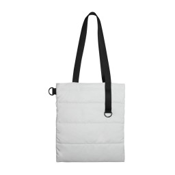 Шоппер Superbag Bubble, стёганый, с магнитной кнопкой, белый с черным