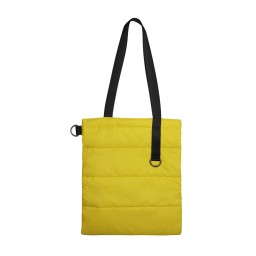 Шоппер Superbag Bubble, стёганый, с магнитной кнопкой, жёлтый с чёрным