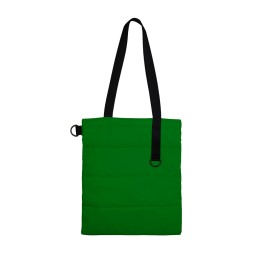 Шоппер Superbag Bubble New, стёганый, со скрытой магнитной кнопкой, зеленый с черным