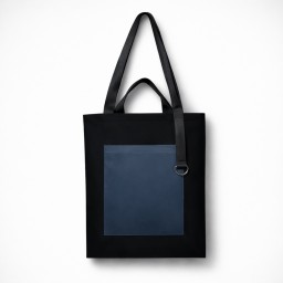 Шоппер Superbag Big Pocket, с карманом на молнии, черный с темно-серым